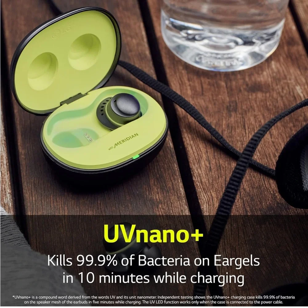 LG Wireless Earbuds with Meridian - Black and Yellow